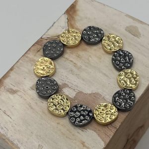 Bracelet – Textured Black & Gold