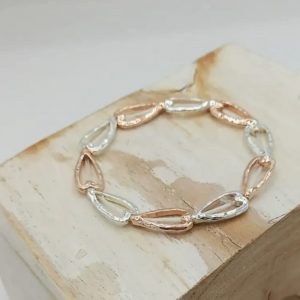 Bracelet – Rose Gold & Silver Hearts