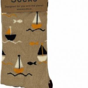 Bamboo Socks Eco Chic – Beige Yachts