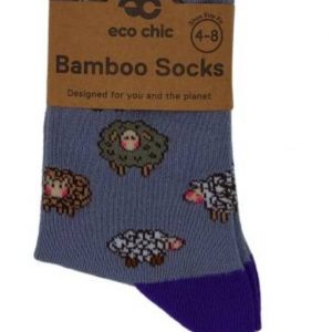 Bamboo Socks Eco Chic – Blue Woolly Sheep