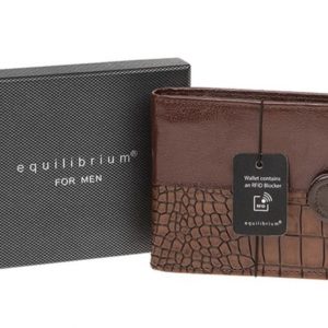 Equilibrium For Men Brown Pattern Wallet