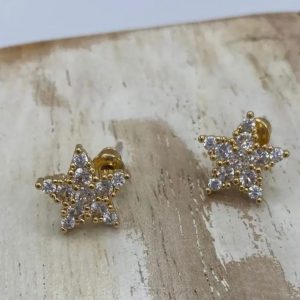 Earrings – Silver & Gold Stars