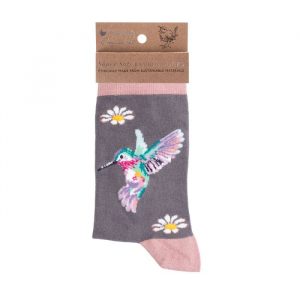 Wrendale Socks “wisteria wishes” Hummingbird