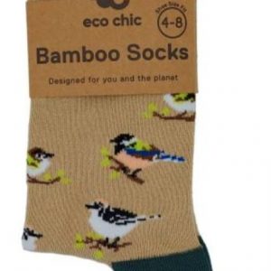 Bamboo Socks Eco Chic – Beige Birds