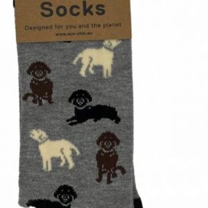 Bamboo Socks Eco Chic – Gray Labradors