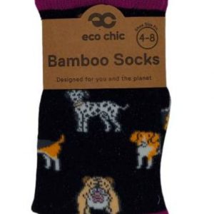 Bamboo Socks Eco Chic – Black Dogs