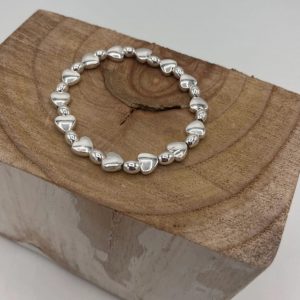 Bracelet – Silver Heart & Bead