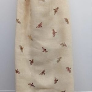 Equilibrium Ladies Scarf – Cream with Gold Bees