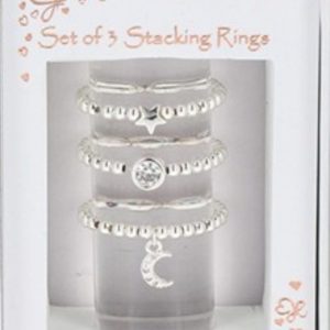 Equilibrium Stacking Rings – Silver Moon & Stars