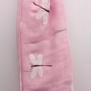 Equilibrium Ladies Scarf – Pink with Dragon Flies